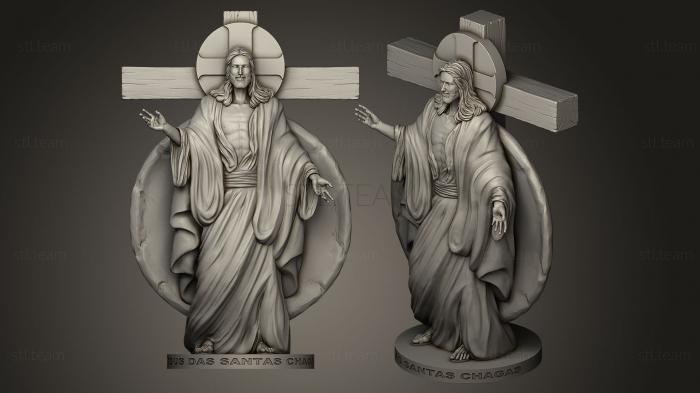 3D model Jesus with cross (STL)